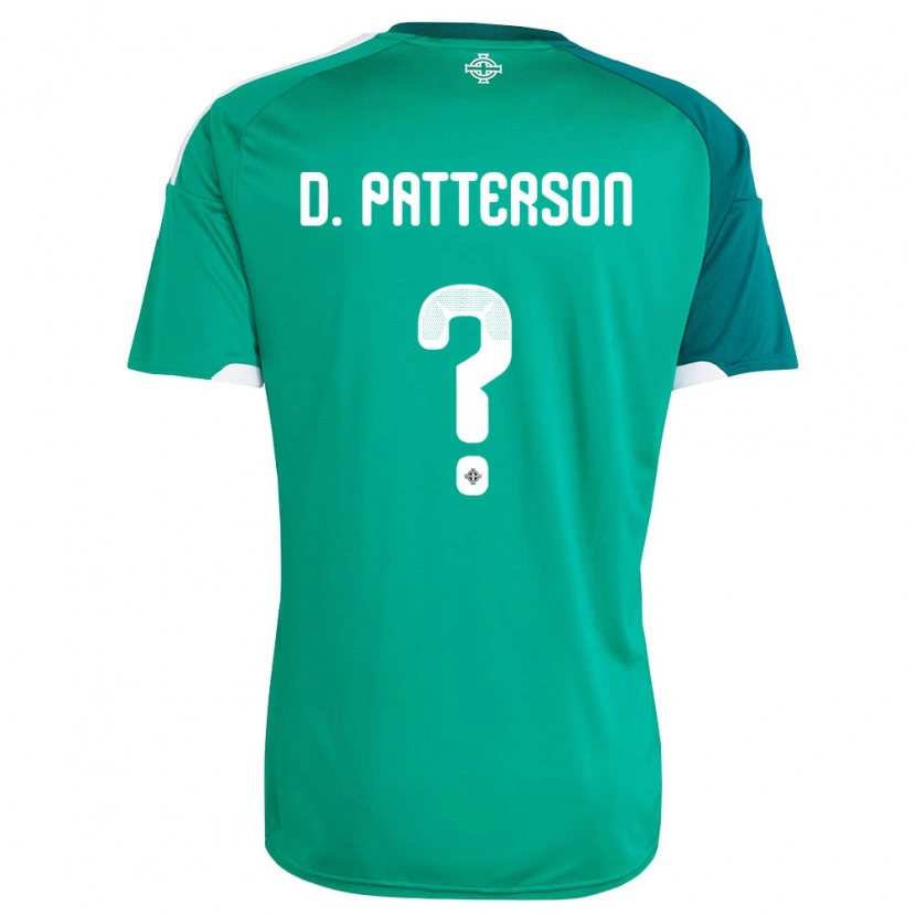 Danxen Män Nordirland Dan Patterson #0 Grön Vit Hemmatröja Matchtröjor 26-28 Tröjor T-Tröja