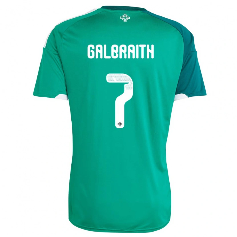 Danxen Män Nordirland Ethan Galbraith #7 Grön Vit Hemmatröja Matchtröjor 26-28 Tröjor T-Tröja