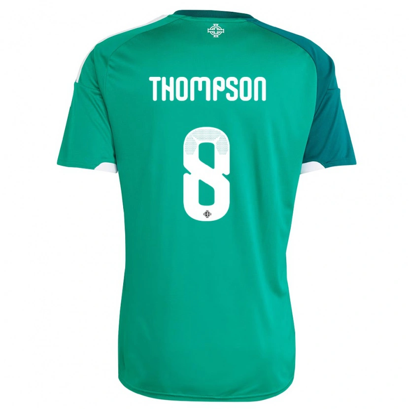 Danxen Män Nordirland Joel Thompson #8 Grön Vit Hemmatröja Matchtröjor 26-28 Tröjor T-Tröja