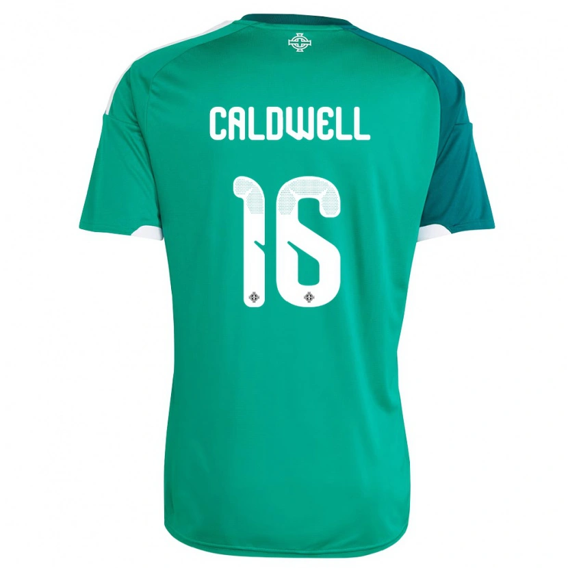 Danxen Män Nordirland Nadene Caldwell #16 Grön Vit Hemmatröja Matchtröjor 26-28 Tröjor T-Tröja