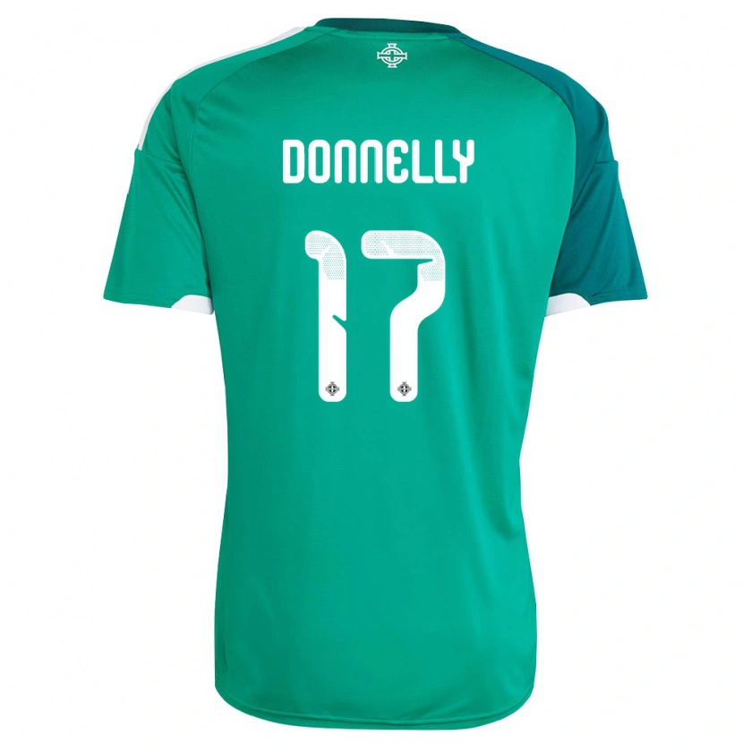 Danxen Män Nordirland Ryan Donnelly #17 Grön Vit Hemmatröja Matchtröjor 26-28 Tröjor T-Tröja