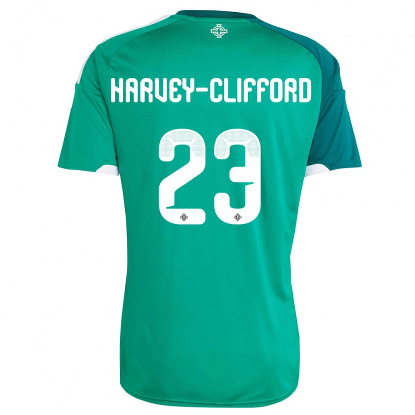 Danxen Män Nordirland Maddy Harvey-Clifford #23 Grön Vit Hemmatröja Matchtröjor 26-28 Tröjor T-Tröja