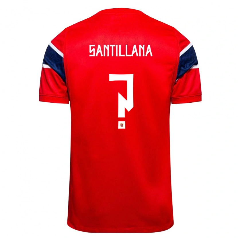 Danxen Män Norge Linus De Santillana #0 Röd Marin Vit Hemmatröja Matchtröjor 26-28 Tröjor T-Tröja