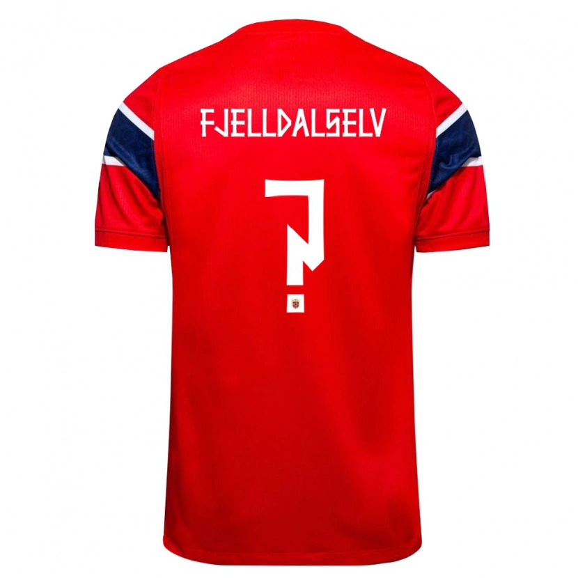 Danxen Män Norge Sander Elias Fjelldalselv #0 Röd Marin Vit Hemmatröja Matchtröjor 26-28 Tröjor T-Tröja