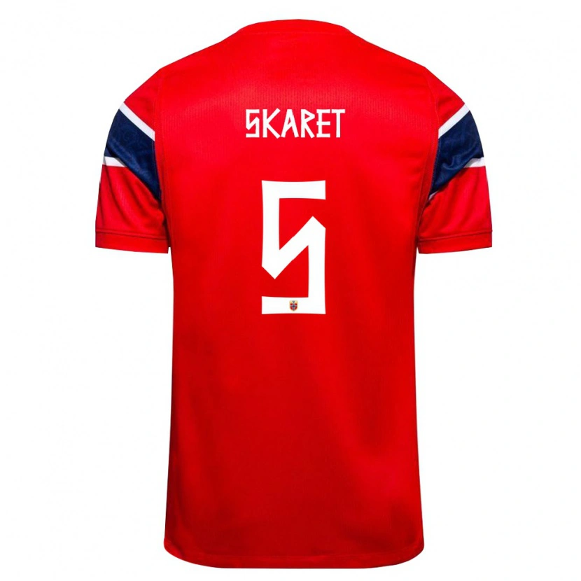 Danxen Män Norge Brage Skaret #5 Röd Marin Vit Hemmatröja Matchtröjor 26-28 Tröjor T-Tröja