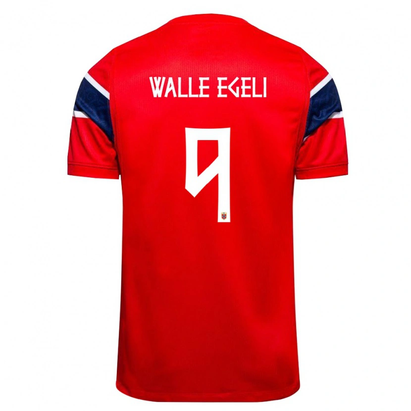 Danxen Män Norge Sindre Walle Egeli #9 Röd Marin Vit Hemmatröja Matchtröjor 26-28 Tröjor T-Tröja