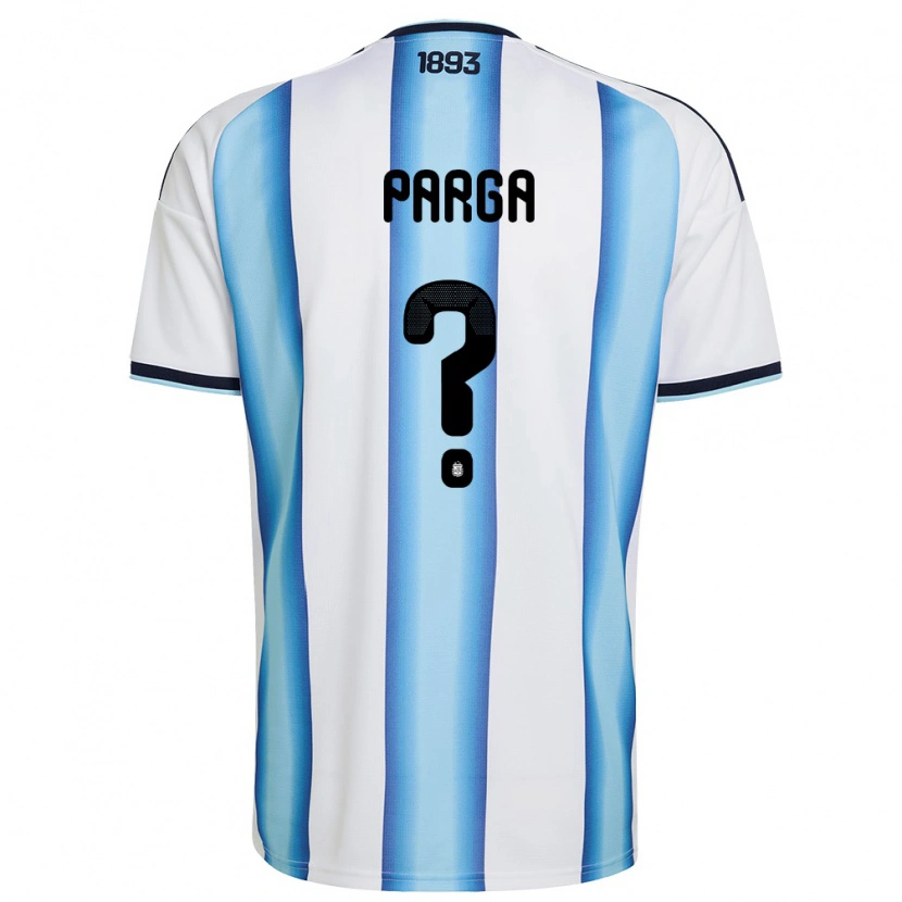Danxen Män Argentina Thiago Parga #0 Vit Himmelblå Marin Hemmatröja Matchtröjor 26-28 Tröjor T-Tröja