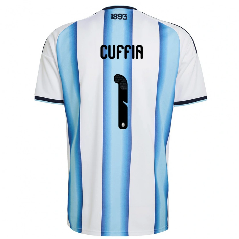 Danxen Män Argentina Lucas Cuffia #1 Vit Himmelblå Marin Hemmatröja Matchtröjor 26-28 Tröjor T-Tröja