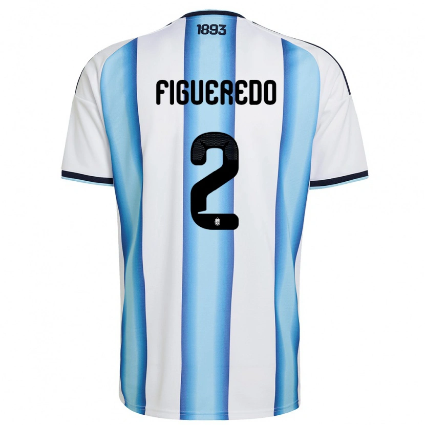 Danxen Män Argentina Leandro Figueredo #2 Vit Himmelblå Marin Hemmatröja Matchtröjor 26-28 Tröjor T-Tröja