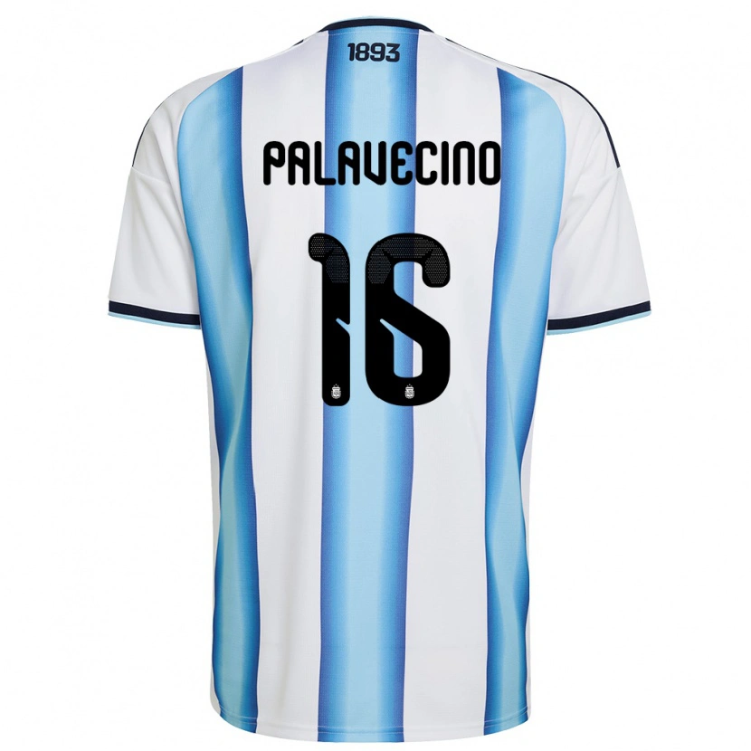 Danxen Män Argentina Nicolas Palavecino #16 Vit Himmelblå Marin Hemmatröja Matchtröjor 26-28 Tröjor T-Tröja
