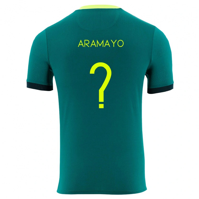 Danxen Män Bolivia Alex Aramayo #0 Grön Gul Svart Hemmatröja Matchtröjor 26-28 Tröjor T-Tröja
