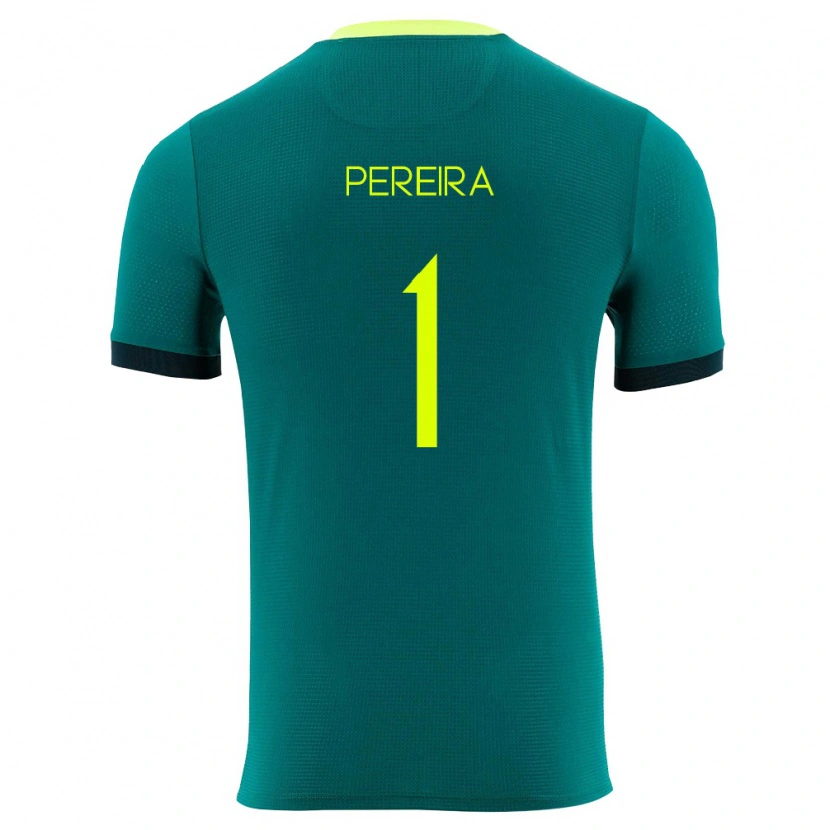 Danxen Män Bolivia Fabián Pereira #1 Grön Gul Svart Hemmatröja Matchtröjor 26-28 Tröjor T-Tröja