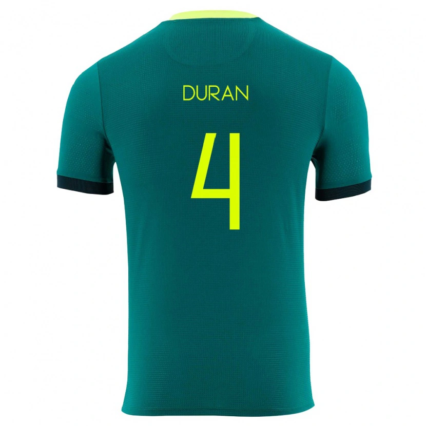 Danxen Män Bolivia Denilson Durán #4 Grön Gul Svart Hemmatröja Matchtröjor 26-28 Tröjor T-Tröja