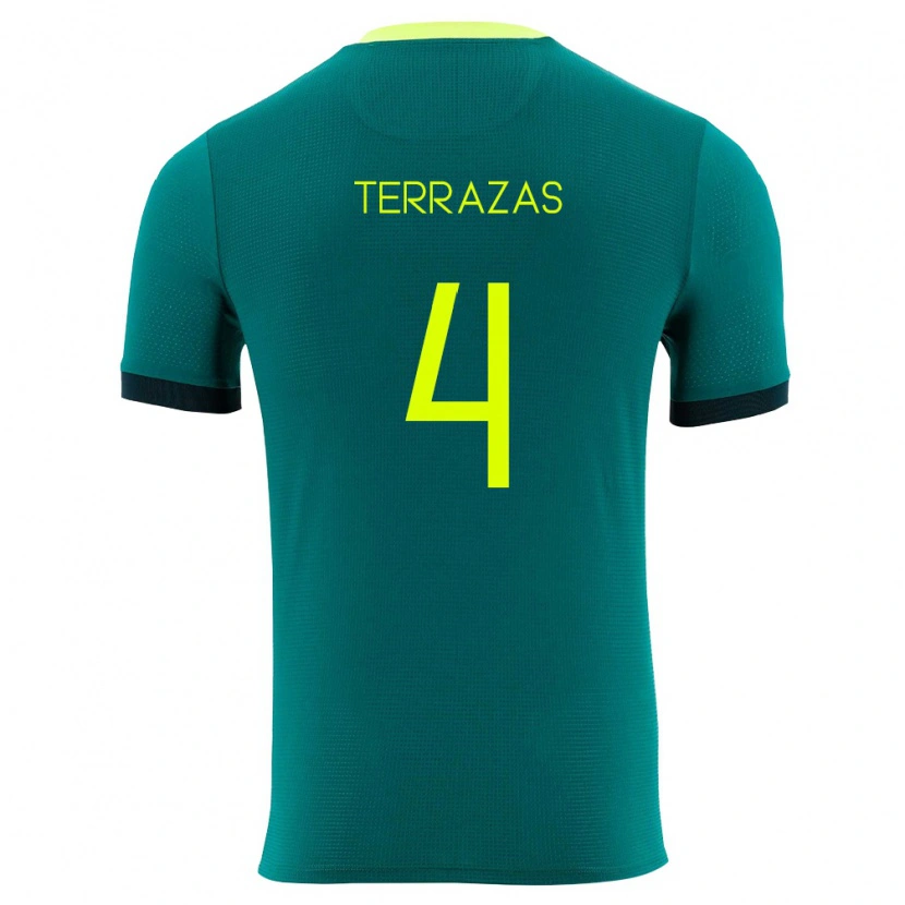 Danxen Män Bolivia Sergio Terrazas #4 Grön Gul Svart Hemmatröja Matchtröjor 26-28 Tröjor T-Tröja