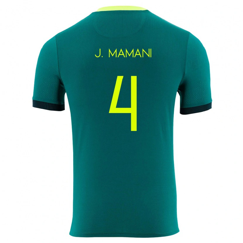 Danxen Män Bolivia Jhylian Mary Mamani #4 Grön Gul Svart Hemmatröja Matchtröjor 26-28 Tröjor T-Tröja