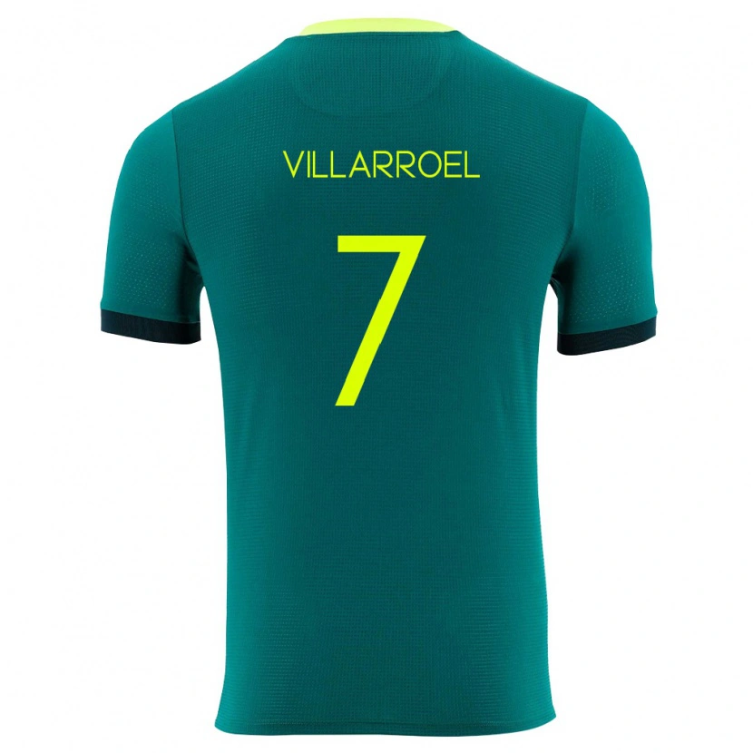 Danxen Män Bolivia Miguel Villarroel #7 Grön Gul Svart Hemmatröja Matchtröjor 26-28 Tröjor T-Tröja