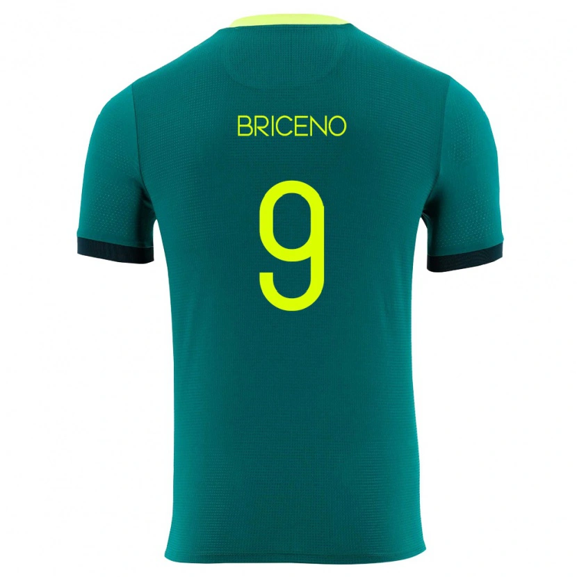 Danxen Män Bolivia José Briceño #9 Grön Gul Svart Hemmatröja Matchtröjor 26-28 Tröjor T-Tröja