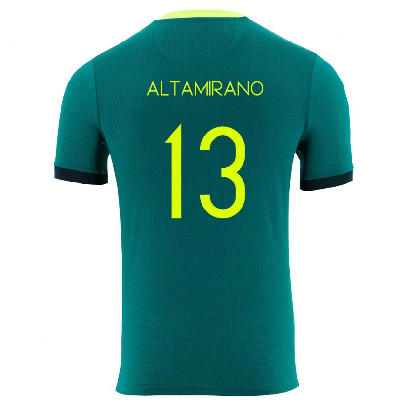 Danxen Män Bolivia Sebastian Altamirano #13 Grön Gul Svart Hemmatröja Matchtröjor 26-28 Tröjor T-Tröja