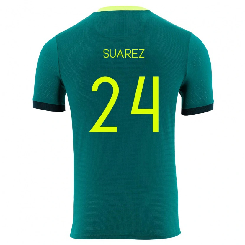 Danxen Män Bolivia Marcelo Suárez #24 Grön Gul Svart Hemmatröja Matchtröjor 26-28 Tröjor T-Tröja