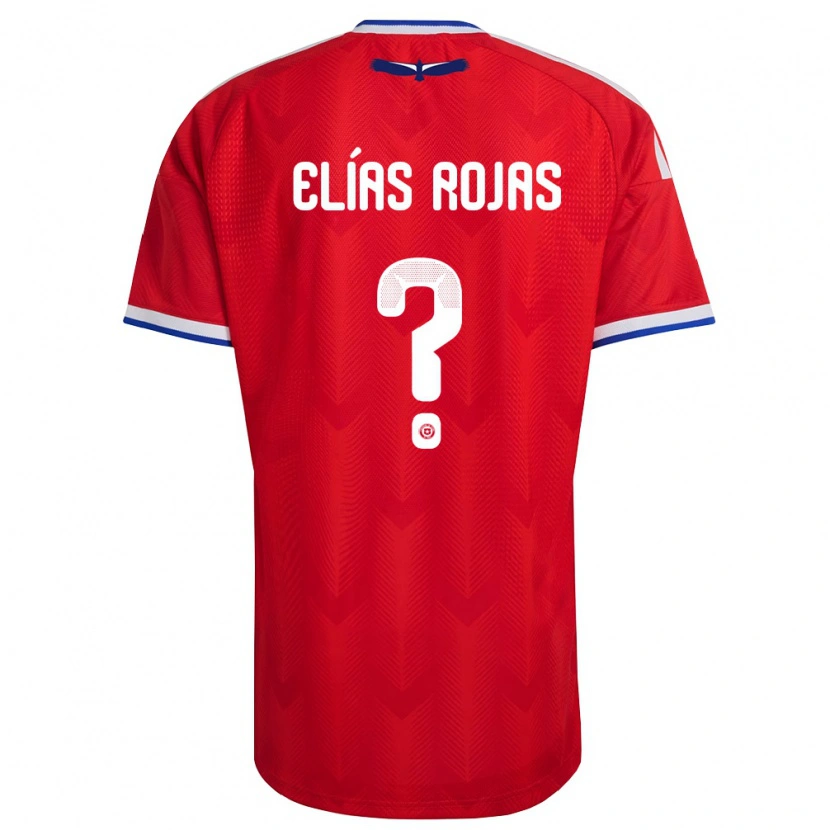 Danxen Män Chile Elías Rojas #0 Röd Vit Blå Hemmatröja Matchtröjor 26-28 Tröjor T-Tröja