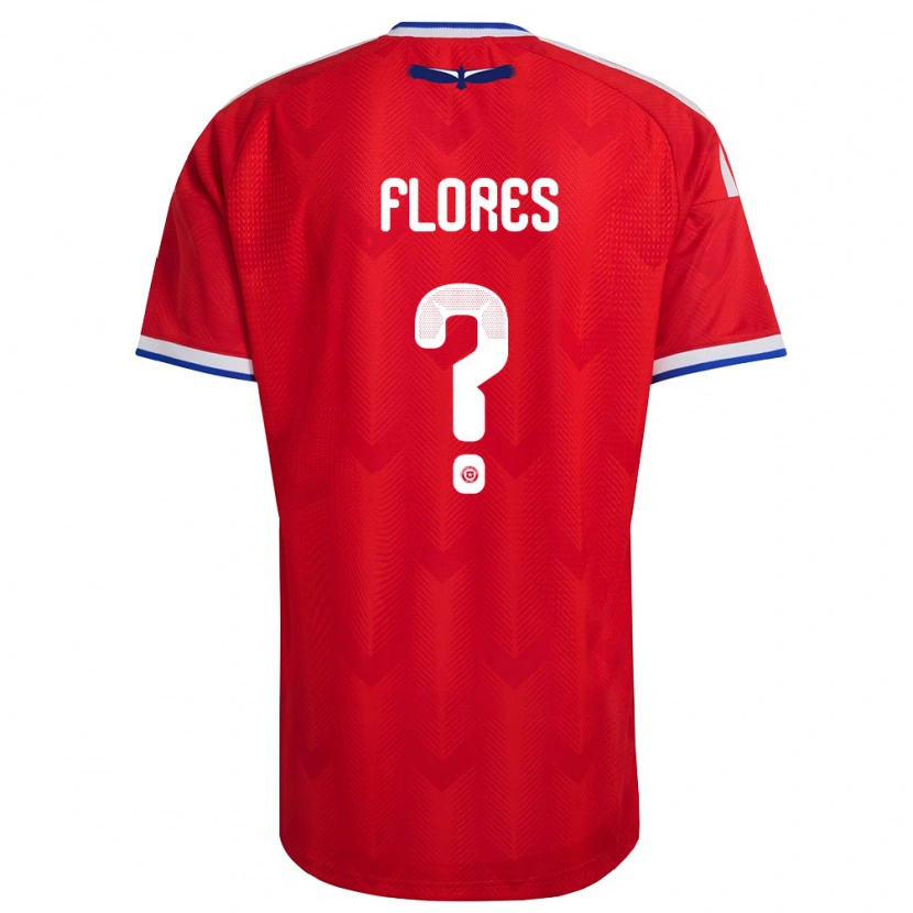 Danxen Män Chile Ignacio Flores #0 Röd Vit Blå Hemmatröja Matchtröjor 26-28 Tröjor T-Tröja