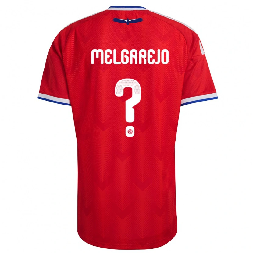 Danxen Män Chile Sebastián Melgarejo #0 Röd Vit Blå Hemmatröja Matchtröjor 26-28 Tröjor T-Tröja