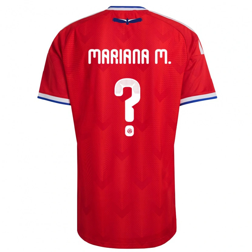 Danxen Män Chile Mariana Morales #0 Röd Vit Blå Hemmatröja Matchtröjor 26-28 Tröjor T-Tröja