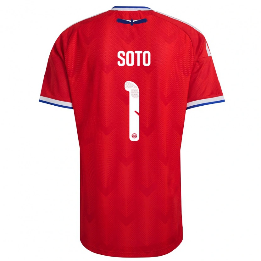 Danxen Män Chile Fernando Soto #1 Röd Vit Blå Hemmatröja Matchtröjor 26-28 Tröjor T-Tröja