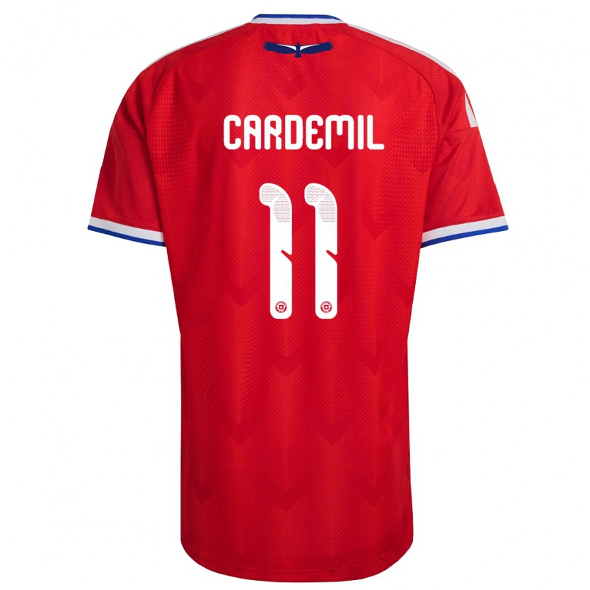 Danxen Män Chile Mateo Cardemil #11 Röd Vit Blå Hemmatröja Matchtröjor 26-28 Tröjor T-Tröja