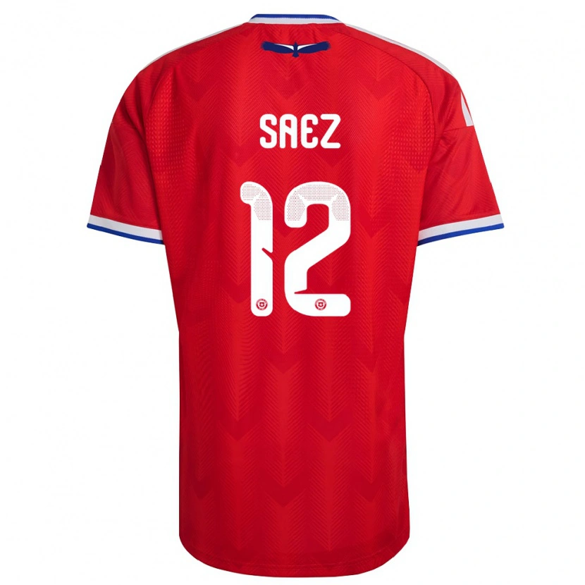 Danxen Män Chile Ignacio Sáez #12 Röd Vit Blå Hemmatröja Matchtröjor 26-28 Tröjor T-Tröja