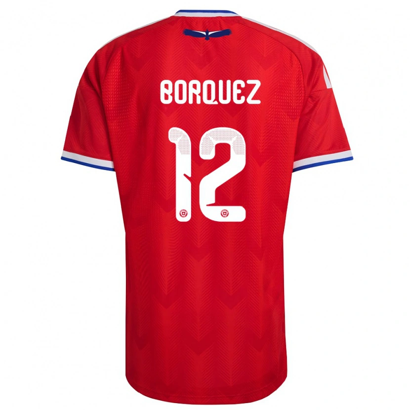 Danxen Män Chile Gabriela Bórquez #12 Röd Vit Blå Hemmatröja Matchtröjor 26-28 Tröjor T-Tröja