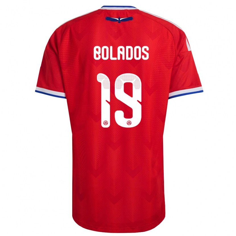 Danxen Män Chile Marcos Bolados #19 Röd Vit Blå Hemmatröja Matchtröjor 26-28 Tröjor T-Tröja