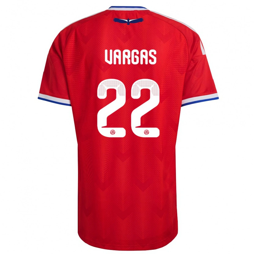 Danxen Män Chile Diego Vargas #22 Röd Vit Blå Hemmatröja Matchtröjor 26-28 Tröjor T-Tröja