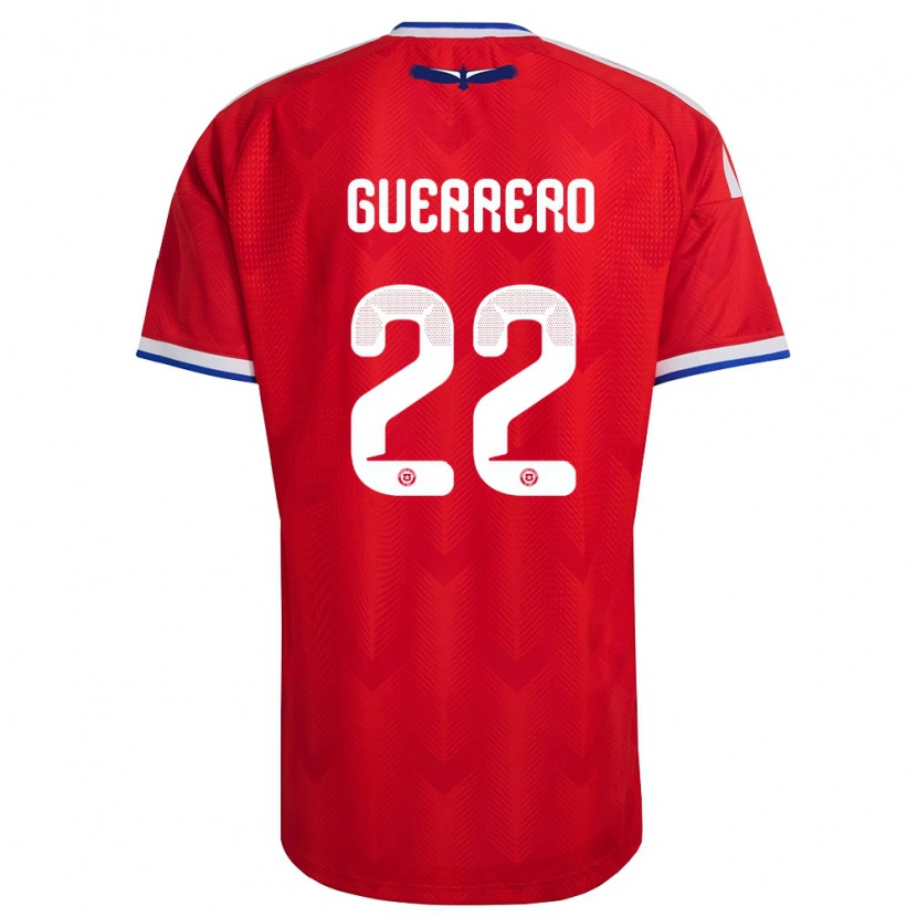 Danxen Män Chile Kathalina Guerrero #22 Röd Vit Blå Hemmatröja Matchtröjor 26-28 Tröjor T-Tröja