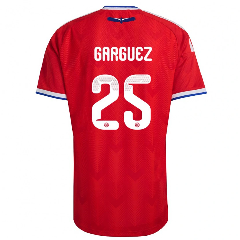 Danxen Män Chile Ian Garguez #25 Röd Vit Blå Hemmatröja Matchtröjor 26-28 Tröjor T-Tröja