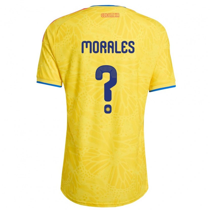 Danxen Män Colombia María Morales #0 Gul Blå Röd Hemmatröja Matchtröjor 26-28 Tröjor T-Tröja