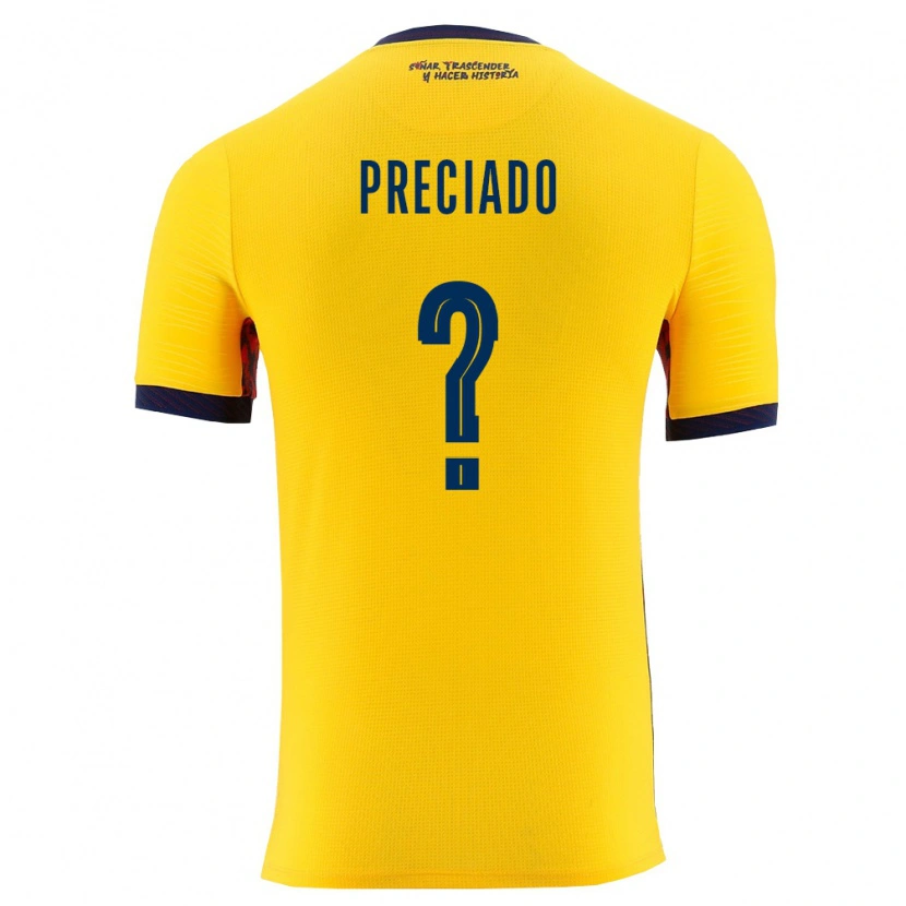 Danxen Män Ecuador Gipson Preciado #0 Gul Marin Hemmatröja Matchtröjor 26-28 Tröjor T-Tröja