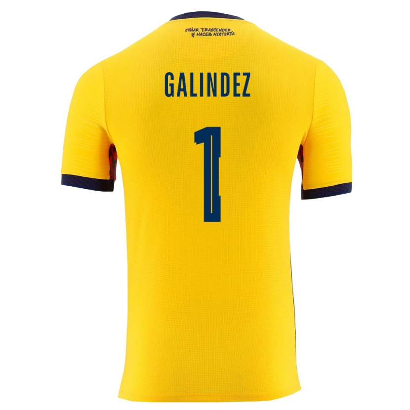Danxen Män Ecuador Hernán Galíndez #1 Gul Marin Hemmatröja Matchtröjor 26-28 Tröjor T-Tröja