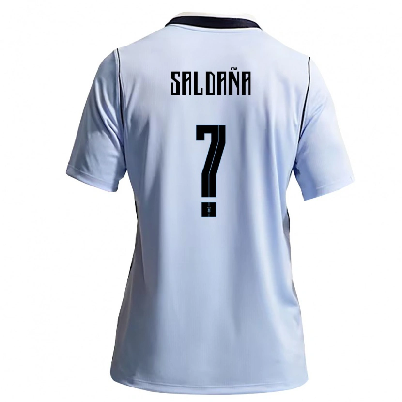 Danxen Män Uruguay Facundo Saldaña #0 Himmelblå Vit Hemmatröja Matchtröjor 26-28 Tröjor T-Tröja