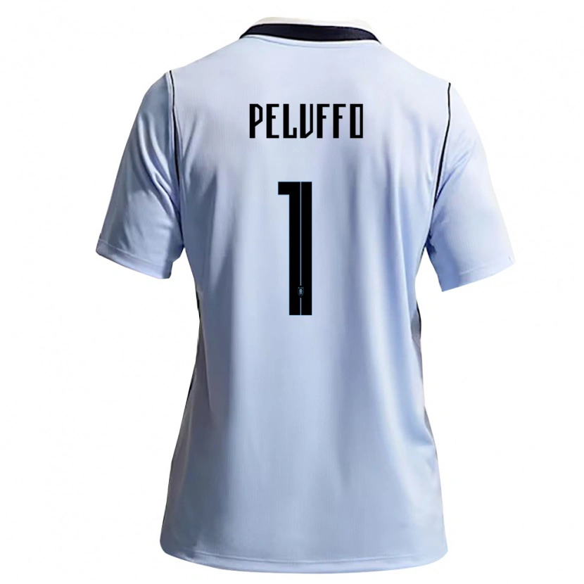 Danxen Män Uruguay Daniel Peluffo #1 Himmelblå Vit Hemmatröja Matchtröjor 26-28 Tröjor T-Tröja