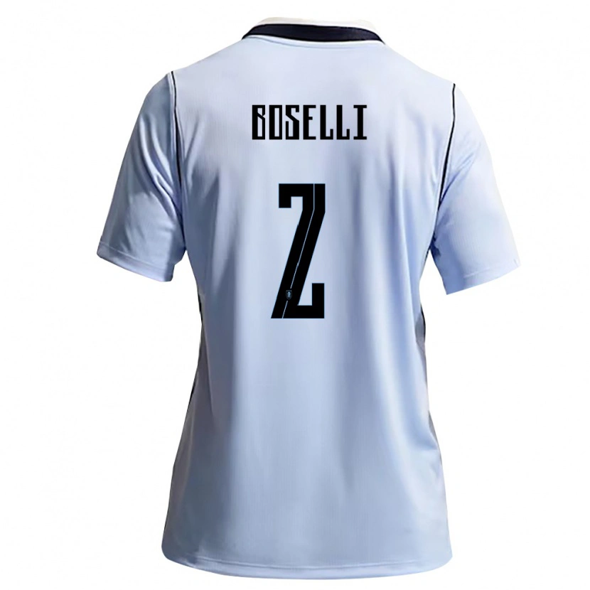 Danxen Män Uruguay Sebastián Boselli #2 Himmelblå Vit Hemmatröja Matchtröjor 26-28 Tröjor T-Tröja