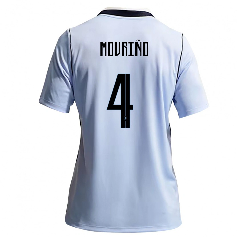 Danxen Män Uruguay Santiago Mouriño #4 Himmelblå Vit Hemmatröja Matchtröjor 26-28 Tröjor T-Tröja