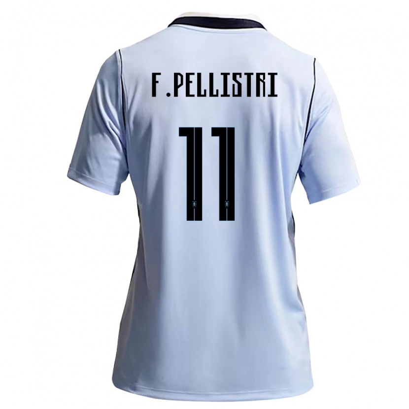 Danxen Män Uruguay Facundo Pellistri #11 Himmelblå Vit Hemmatröja Matchtröjor 26-28 Tröjor T-Tröja