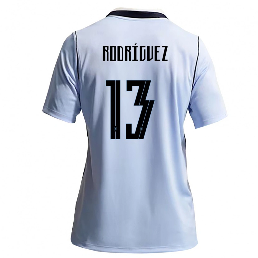 Danxen Män Uruguay Agustin Rodriguez #13 Himmelblå Vit Hemmatröja Matchtröjor 26-28 Tröjor T-Tröja
