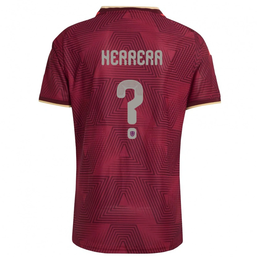 Danxen Män Venezuela Aytor Herrera #0 Burgund Guld Gul Hemmatröja Matchtröjor 26-28 Tröjor T-Tröja