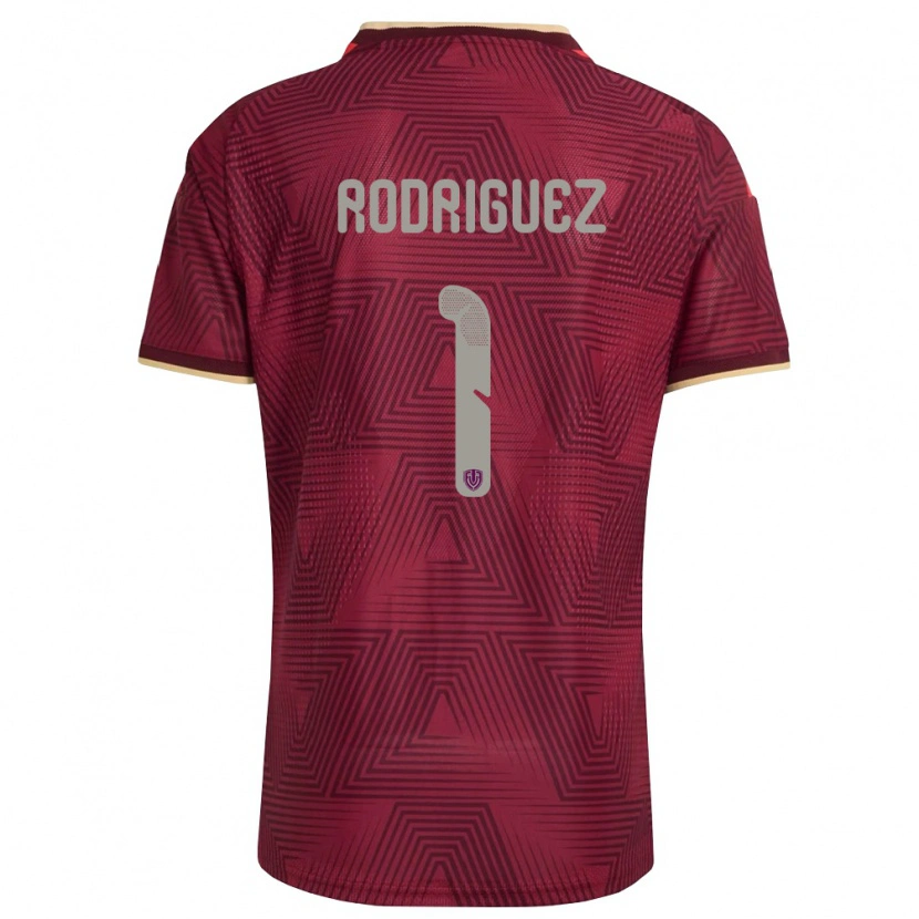 Danxen Män Venezuela Samuel Rodriguez #1 Burgund Guld Gul Hemmatröja Matchtröjor 26-28 Tröjor T-Tröja