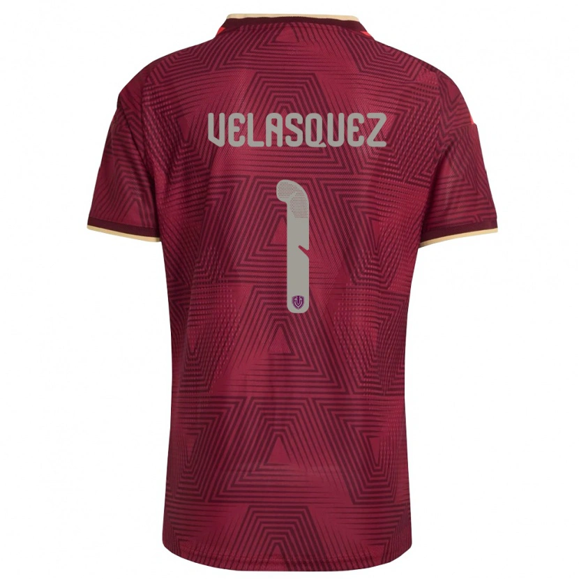 Danxen Män Venezuela Yessica Velásquez #1 Burgund Guld Gul Hemmatröja Matchtröjor 26-28 Tröjor T-Tröja