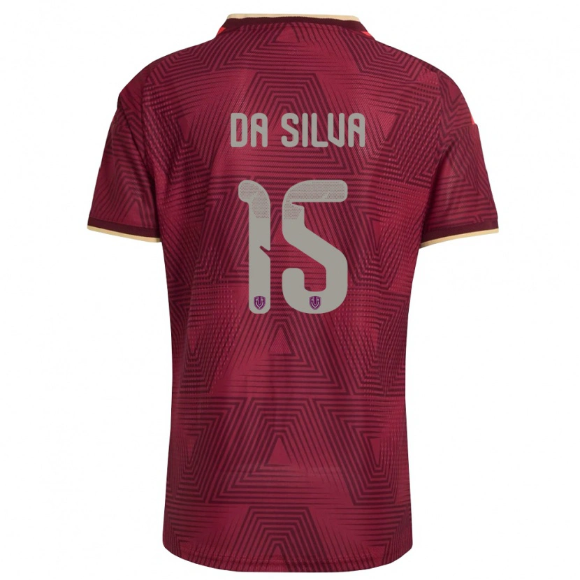 Danxen Män Venezuela Cesar Da Silva #15 Burgund Guld Gul Hemmatröja Matchtröjor 26-28 Tröjor T-Tröja