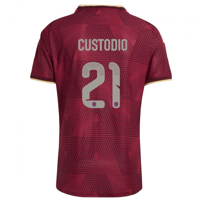 Danxen Män Venezuela Alex Custodio #21 Burgund Guld Gul Hemmatröja Matchtröjor 26-28 Tröjor T-Tröja