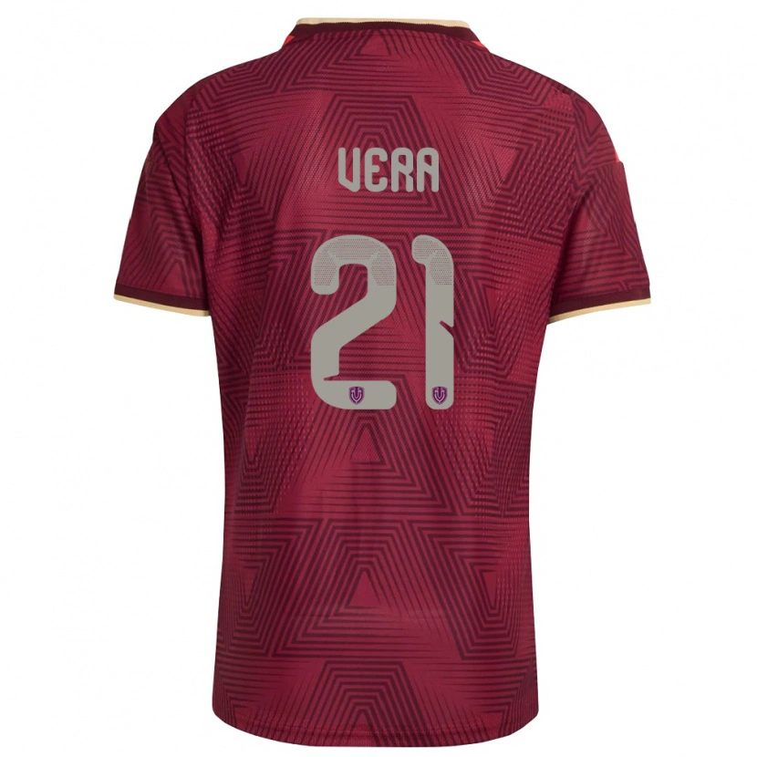 Danxen Män Venezuela Andry Vera #21 Burgund Guld Gul Hemmatröja Matchtröjor 26-28 Tröjor T-Tröja